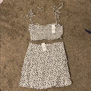 Two piece set skirt and tank top